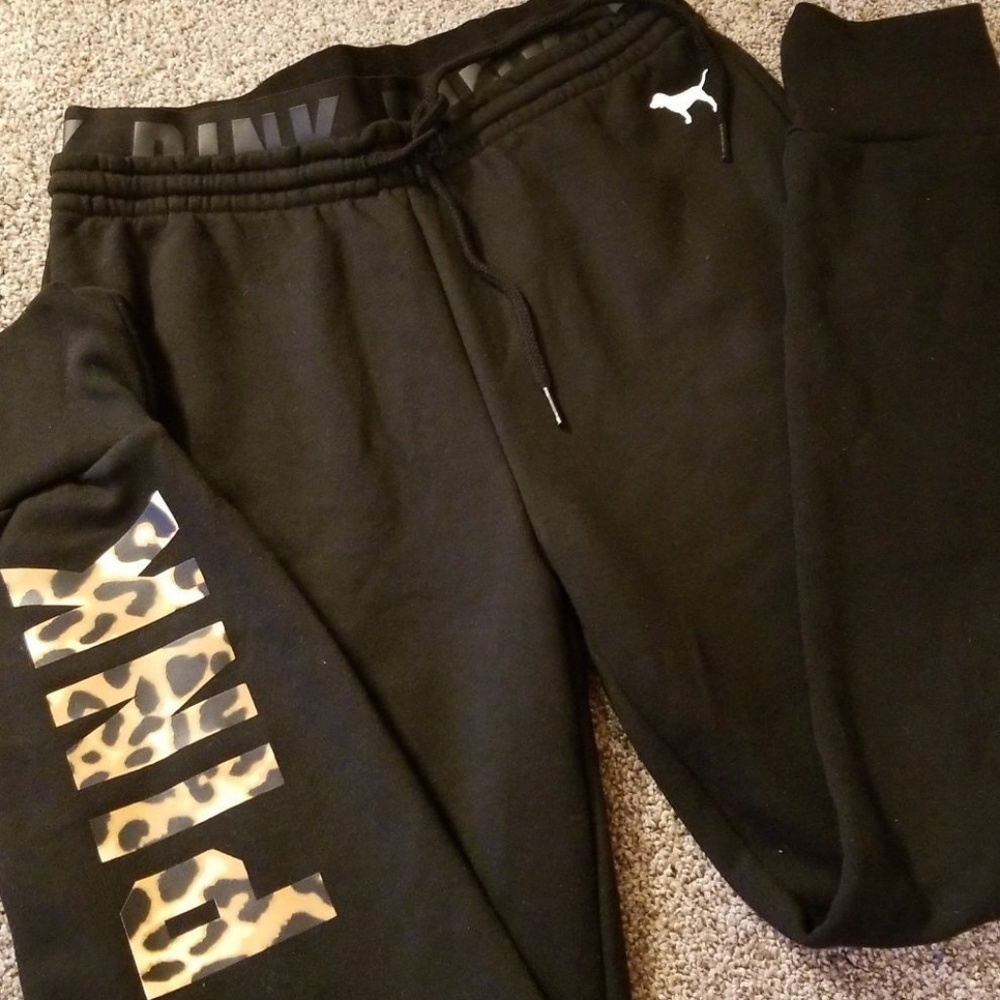 PINK Leopard Joggers